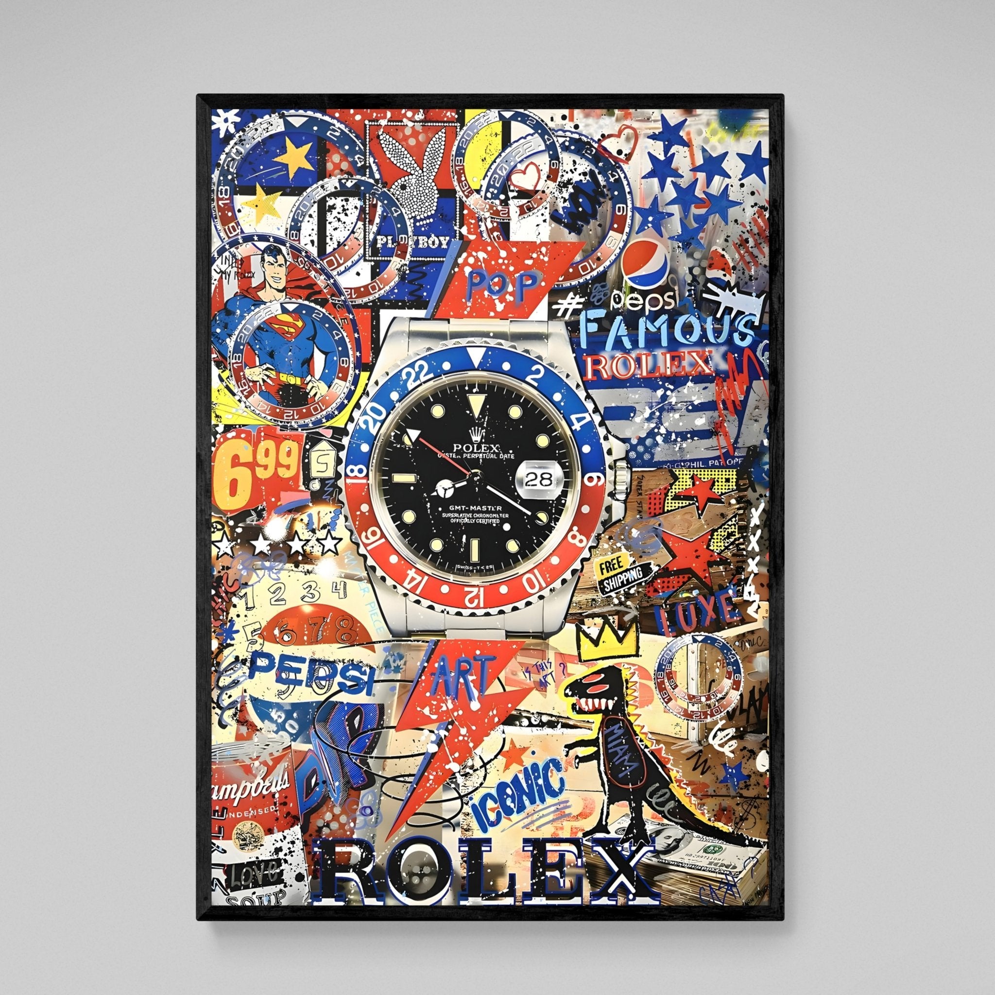 Rolex Pepsi Wall Art - Luxury Art Canvas