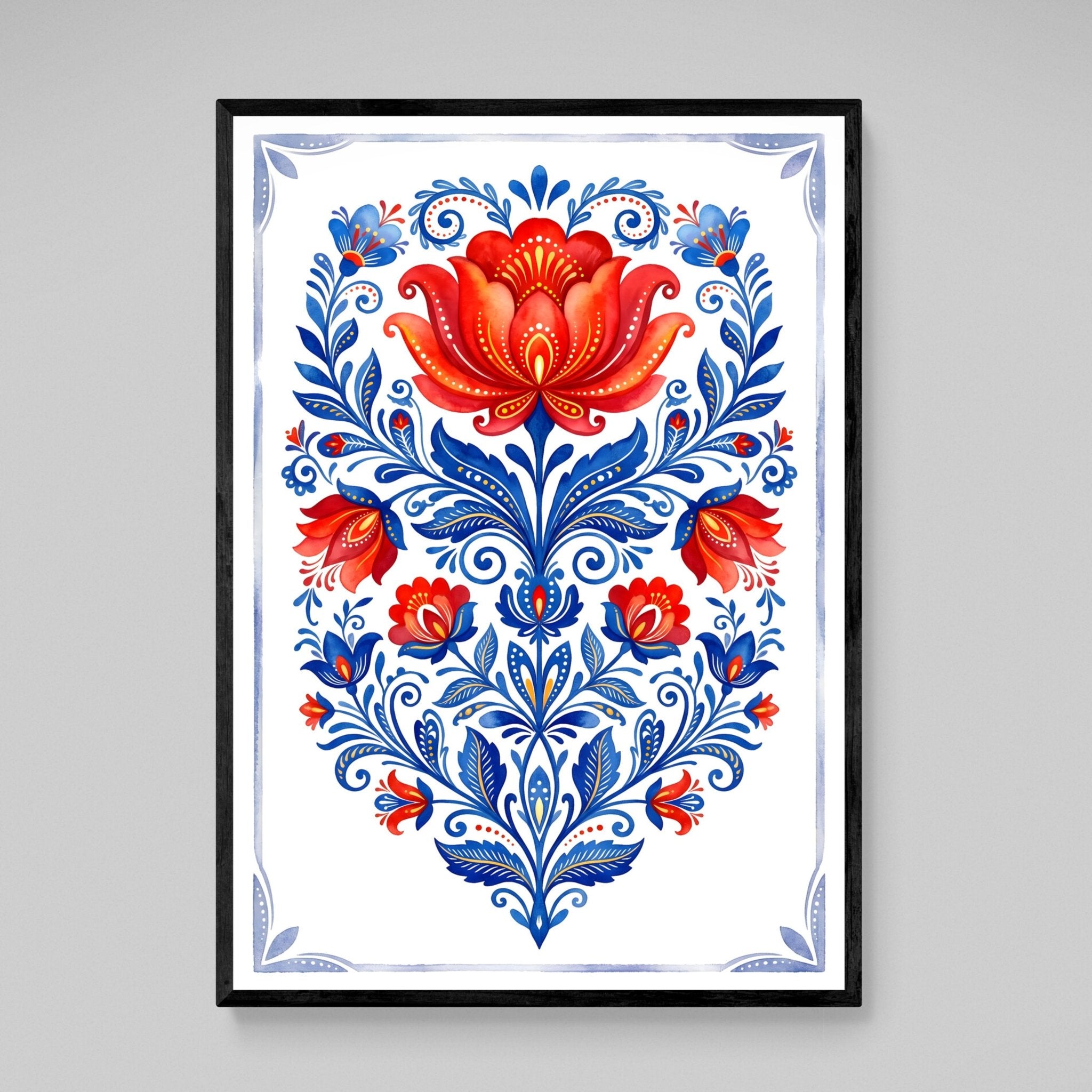 Scandinavian Floral Wall Art - Luxury Art Canvas