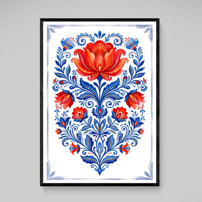 Scandinavian Floral Wall Art - Luxury Art Canvas