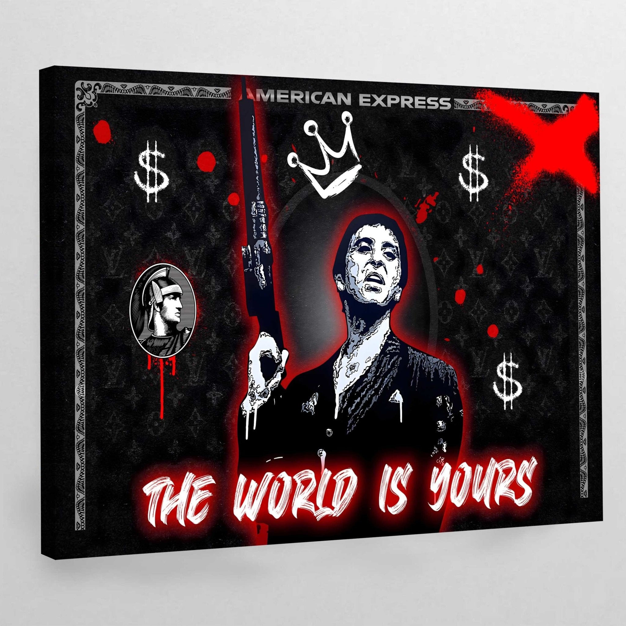 Scarface American Express Wall Art - Luxury Art Canvas