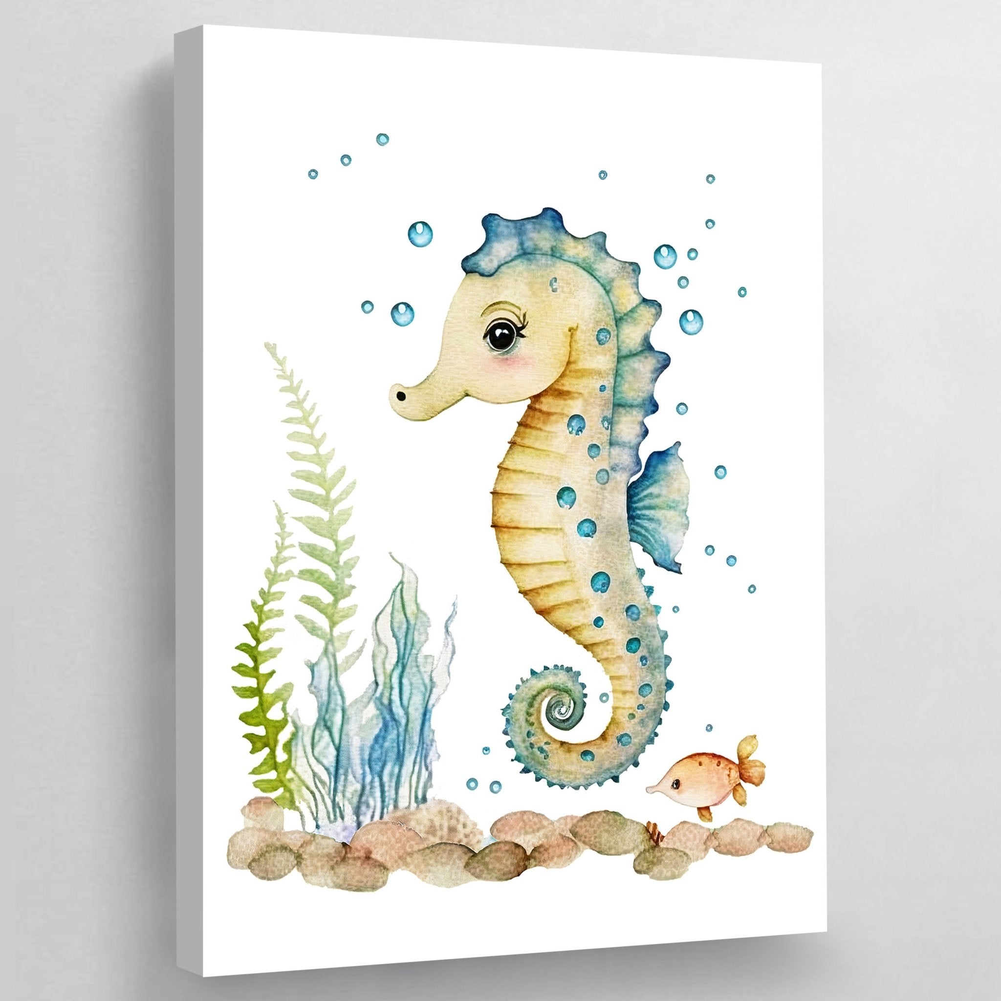 Seahorse Nursery Wall Art - Luxury Art Canvas