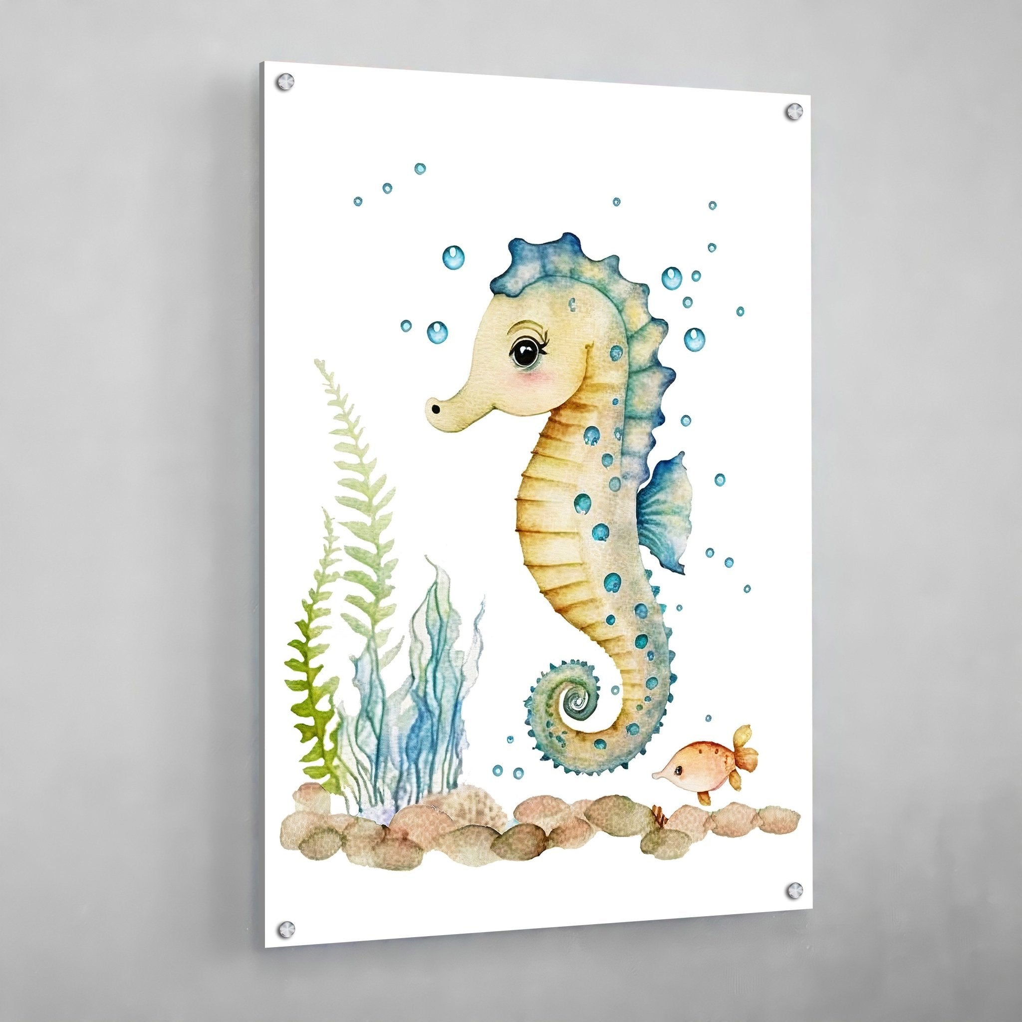 Seahorse Nursery Wall Art - Luxury Art Canvas