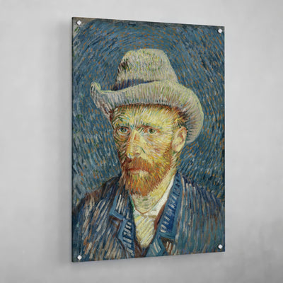 Self - Portrait With Grey Felt Hat Wall Art - Luxury Art Canvas