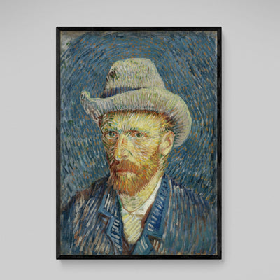 Self - Portrait With Grey Felt Hat Wall Art - Luxury Art Canvas
