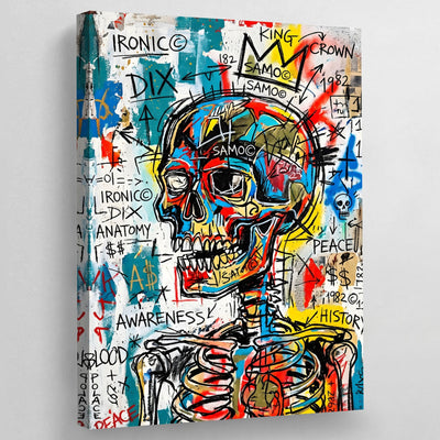 Skeleton Graffiti Wall Art - Luxury Art Canvas