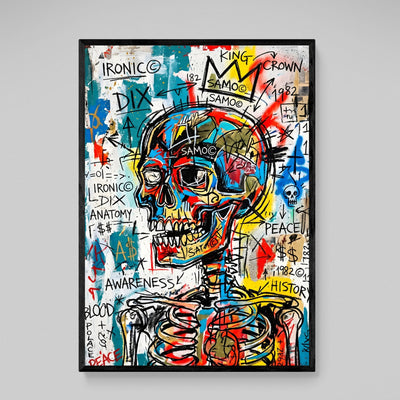 Skeleton Graffiti Wall Art - Luxury Art Canvas