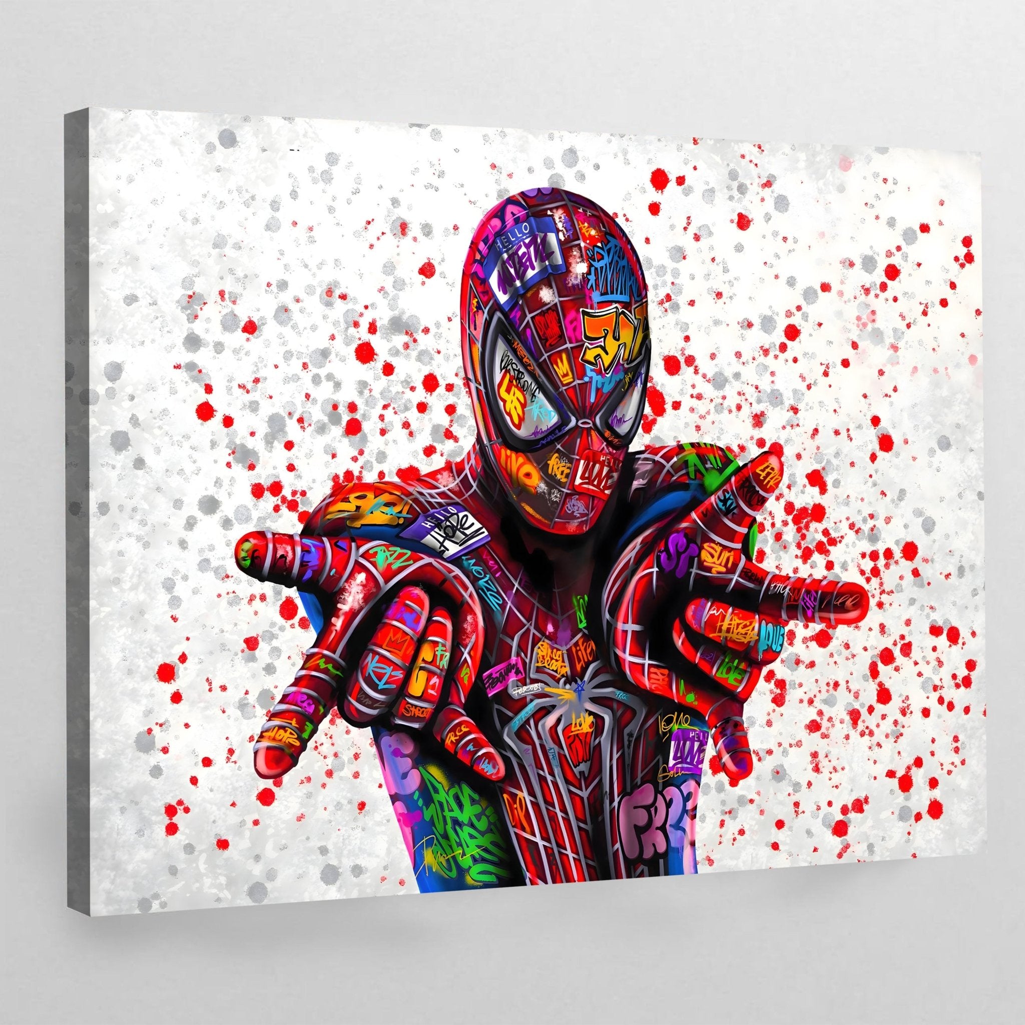 Spider Superhero Graffiti Wall Art - Luxury Art Canvas