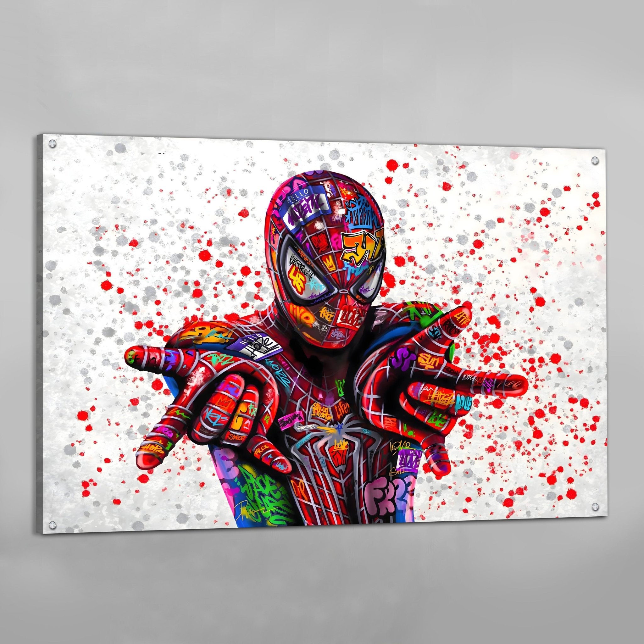 Spider Superhero Graffiti Wall Art - Luxury Art Canvas