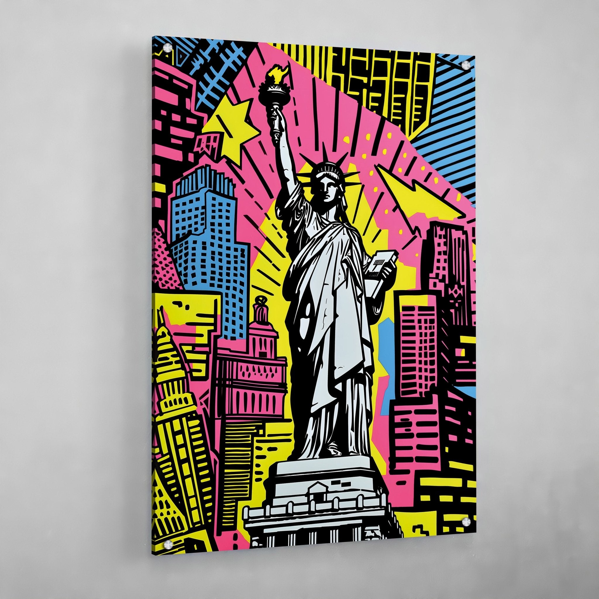 Statue Of Liberty Pop Art Canvas - Luxury Art Canvas