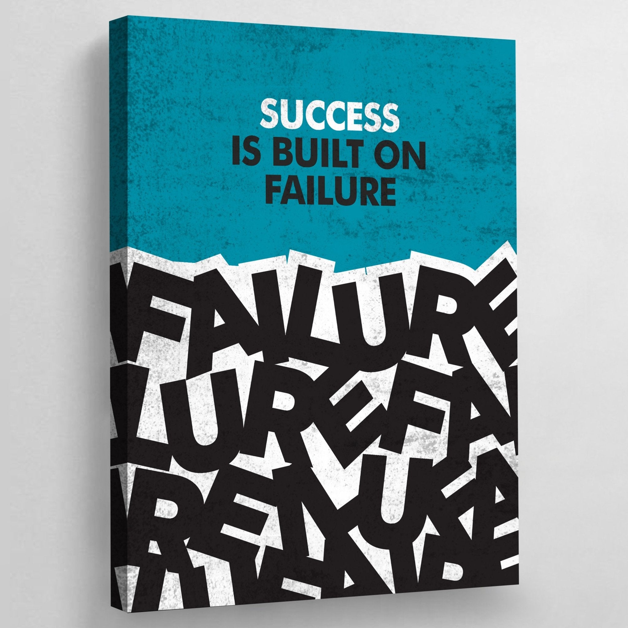 Success Is Built On Failure Motivational Wall Art | Luxury Art Canvas