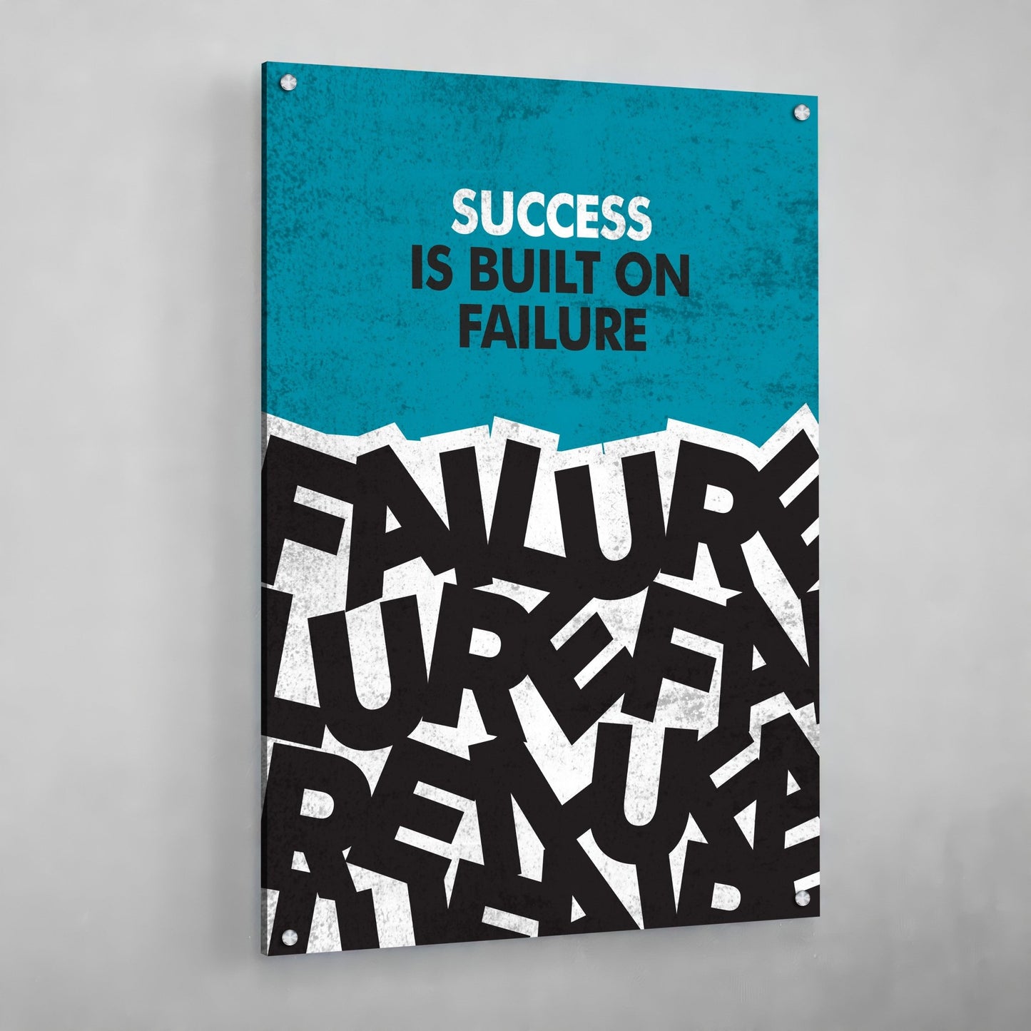 Success Is Built On Failure Motivational Wall Art - Luxury Art Canvas