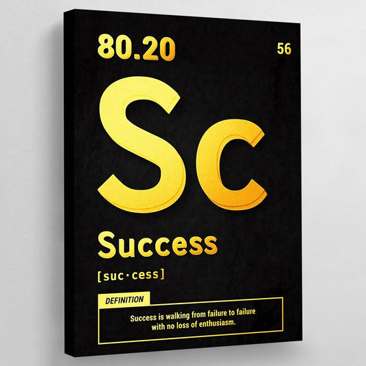 Success Motivational Wall Art - Luxury Art Canvas