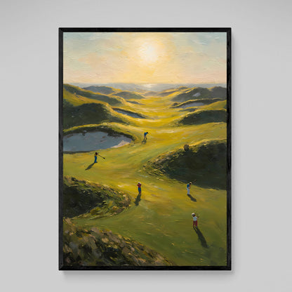 Sunset Golf Canvas Wall Art - Luxury Art Canvas