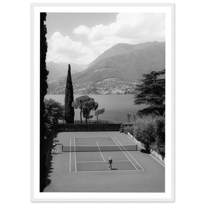 Tennis Black and White Photography Wall Art - Luxury Art Canvas