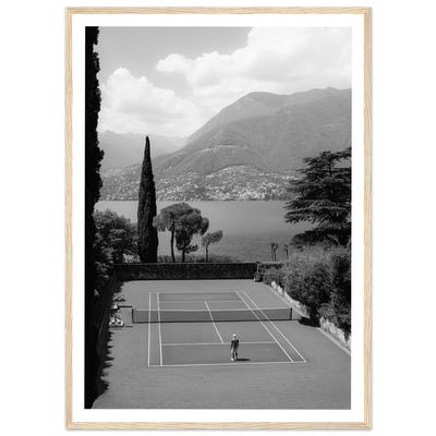 Tennis Black and White Photography Wall Art - Luxury Art Canvas
