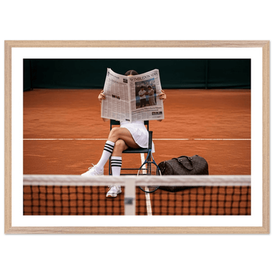 Tennis Court Reading Photography Wall Art - Luxury Art Canvas