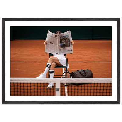 Tennis Court Reading Photography Wall Art - Luxury Art Canvas