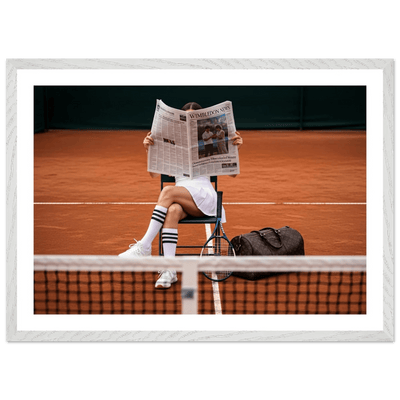 Tennis Court Reading Photography Wall Art - Luxury Art Canvas