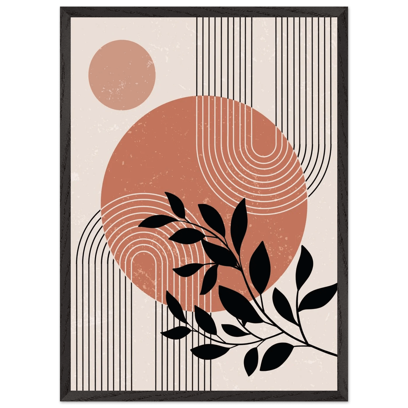 Terracotta Harmony Minimalist Wall Art - Luxury Art Canvas