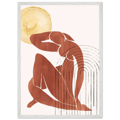 Terracotta Woman Minimalist Wall Art - Luxury Art Canvas