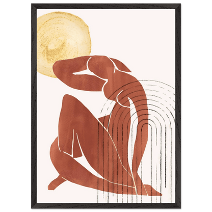 Terracotta Woman Minimalist Wall Art - Luxury Art Canvas