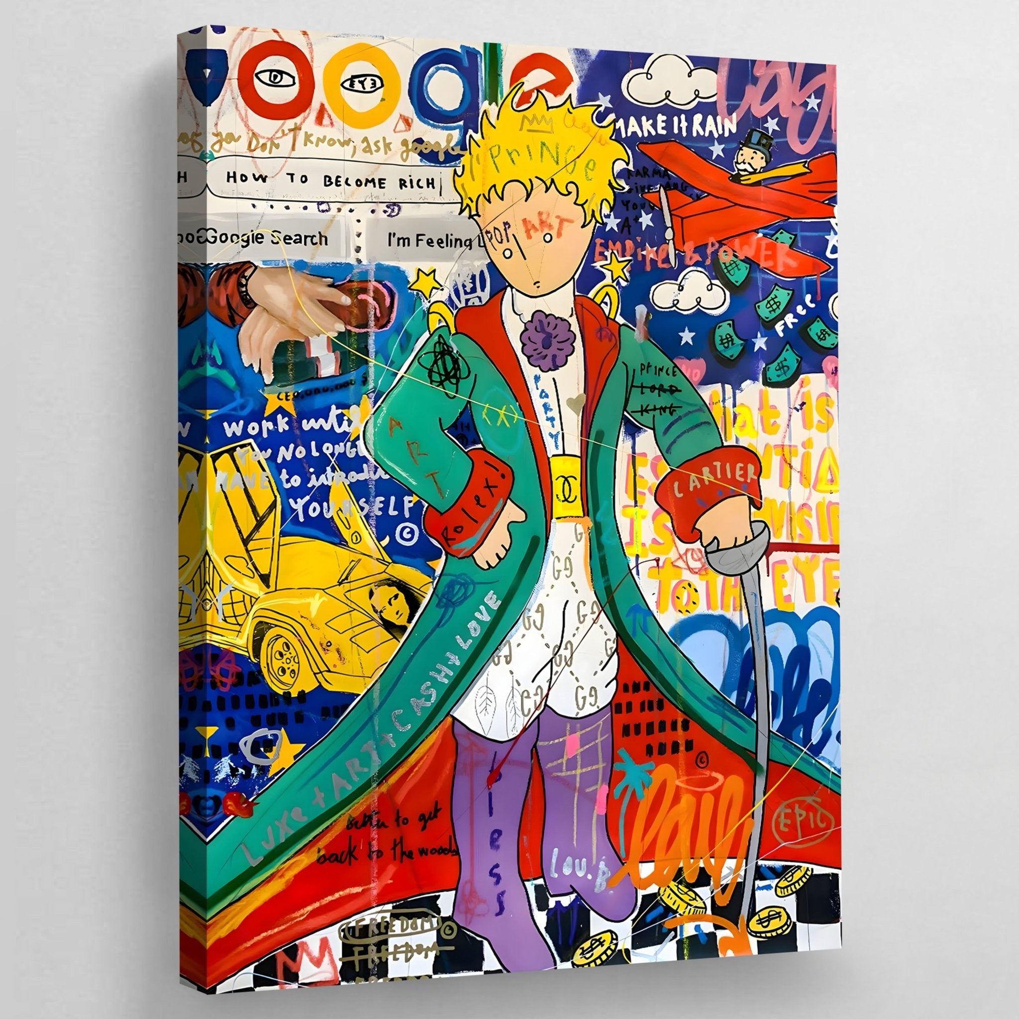 The Little Prince Graffiti Wall Art - Luxury Art Canvas
