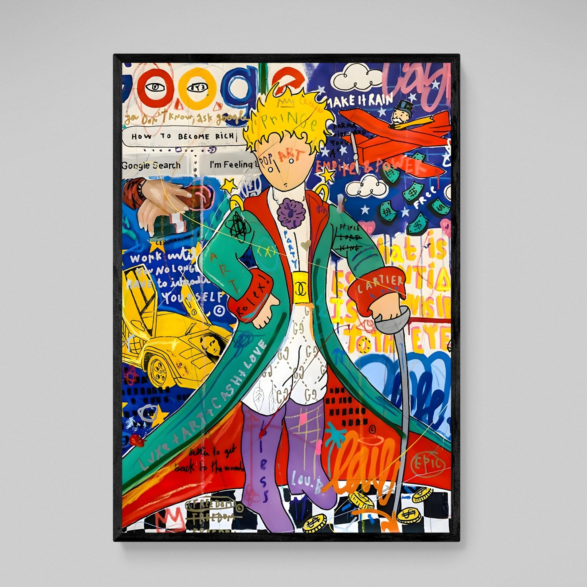 The Little Prince Graffiti Wall Art - Luxury Art Canvas