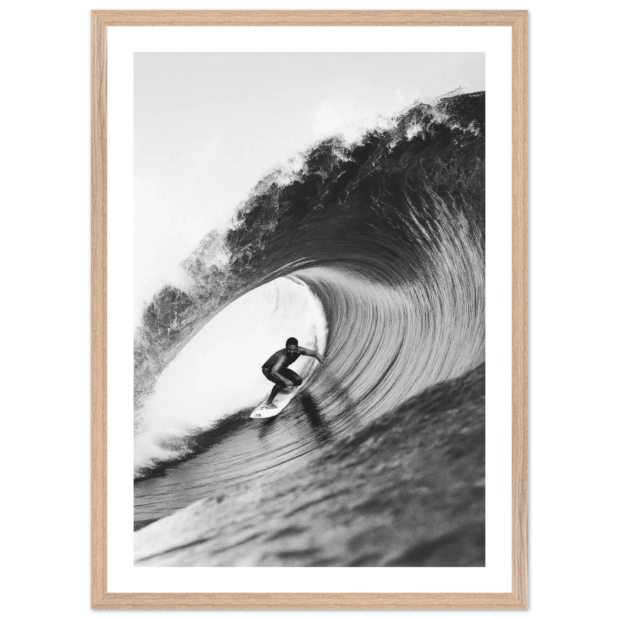 The Perfect Wave Black and White Wall Art - Luxury Art Canvas