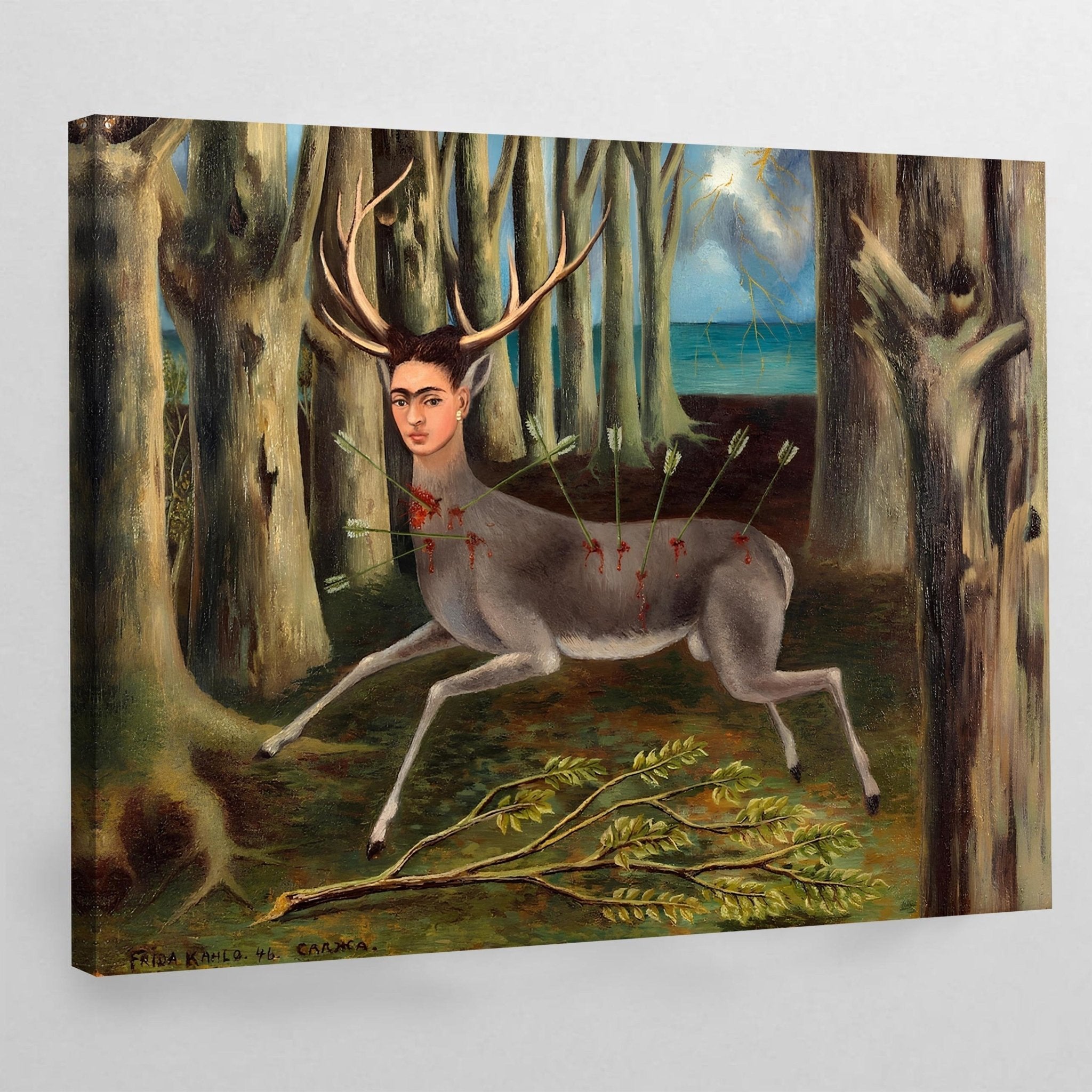 The Wounded Deer Frida Kahlo Wall Art - Luxury Art Canvas