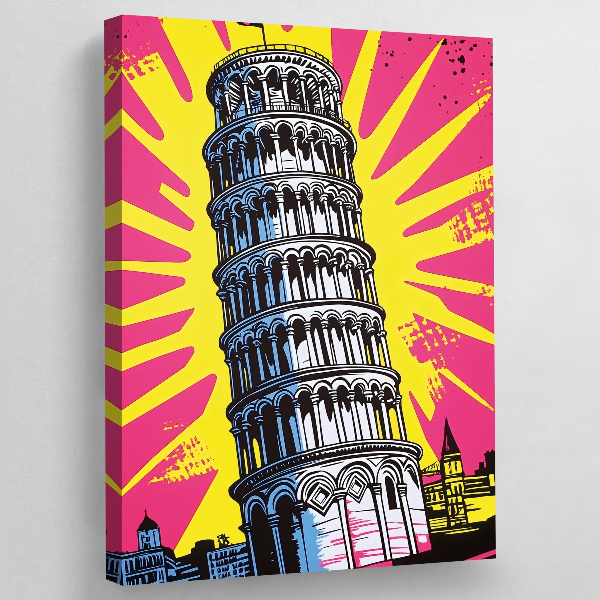 Tower Of Pisa Pop Art Canvas - Luxury Art Canvas
