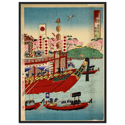 Traditional Japanese Boats Wall Art - Luxury Art Canvas