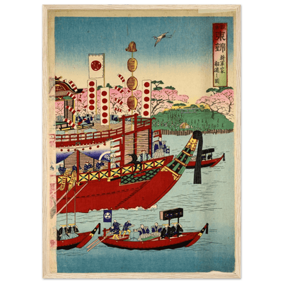 Traditional Japanese Boats Wall Art - Luxury Art Canvas