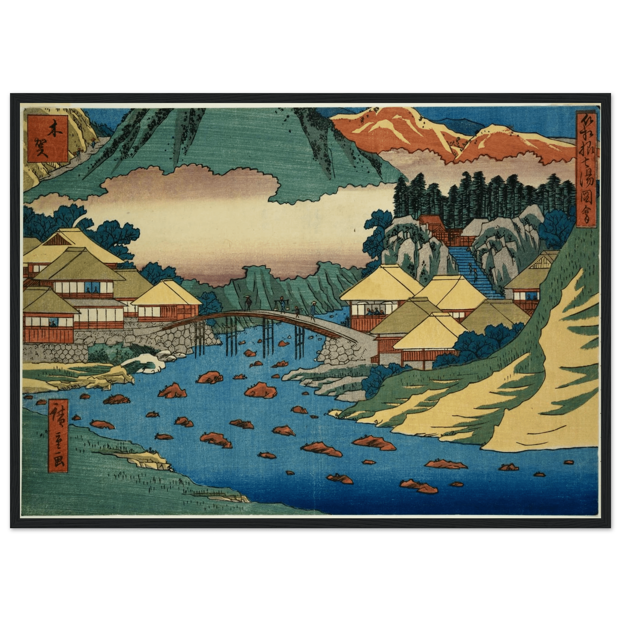 Traditional Japanese Landscape Wall Art - Luxury Art Canvas