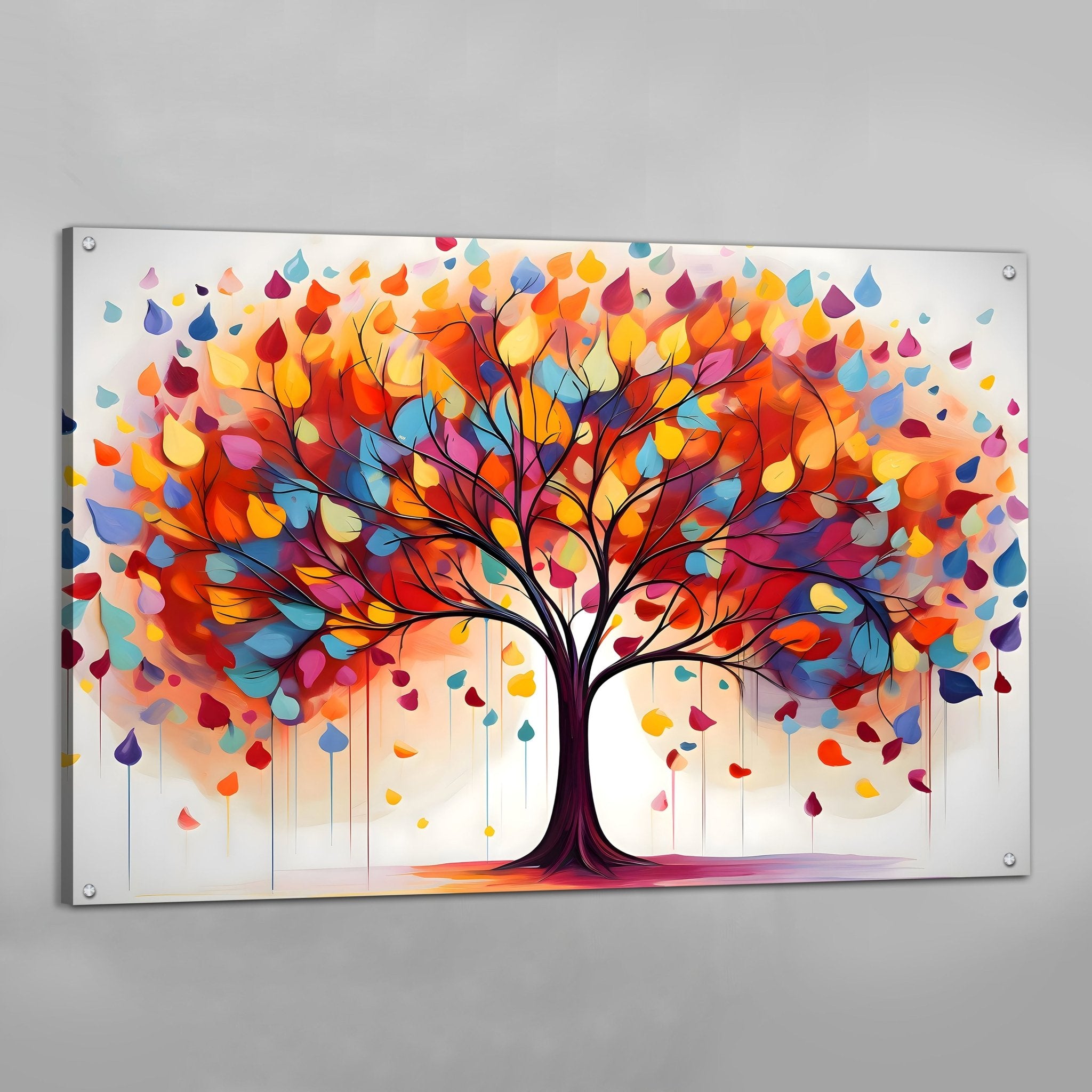 Tree Of Life Colorful Wall Art - Luxury Art Canvas