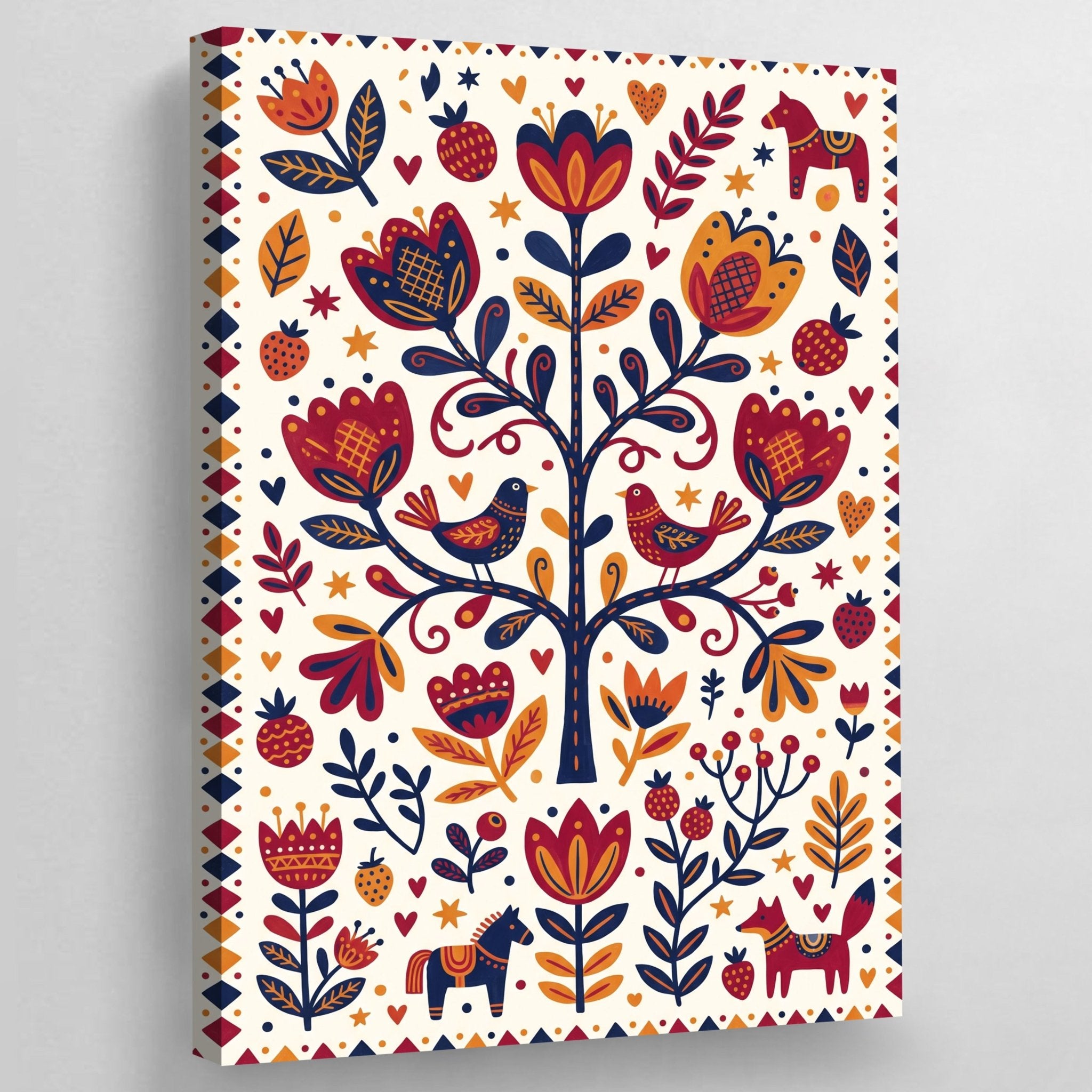 Tree of Life Scandinavian Wall Art - Luxury Art Canvas