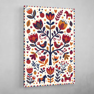 Tree of Life Scandinavian Wall Art - Luxury Art Canvas