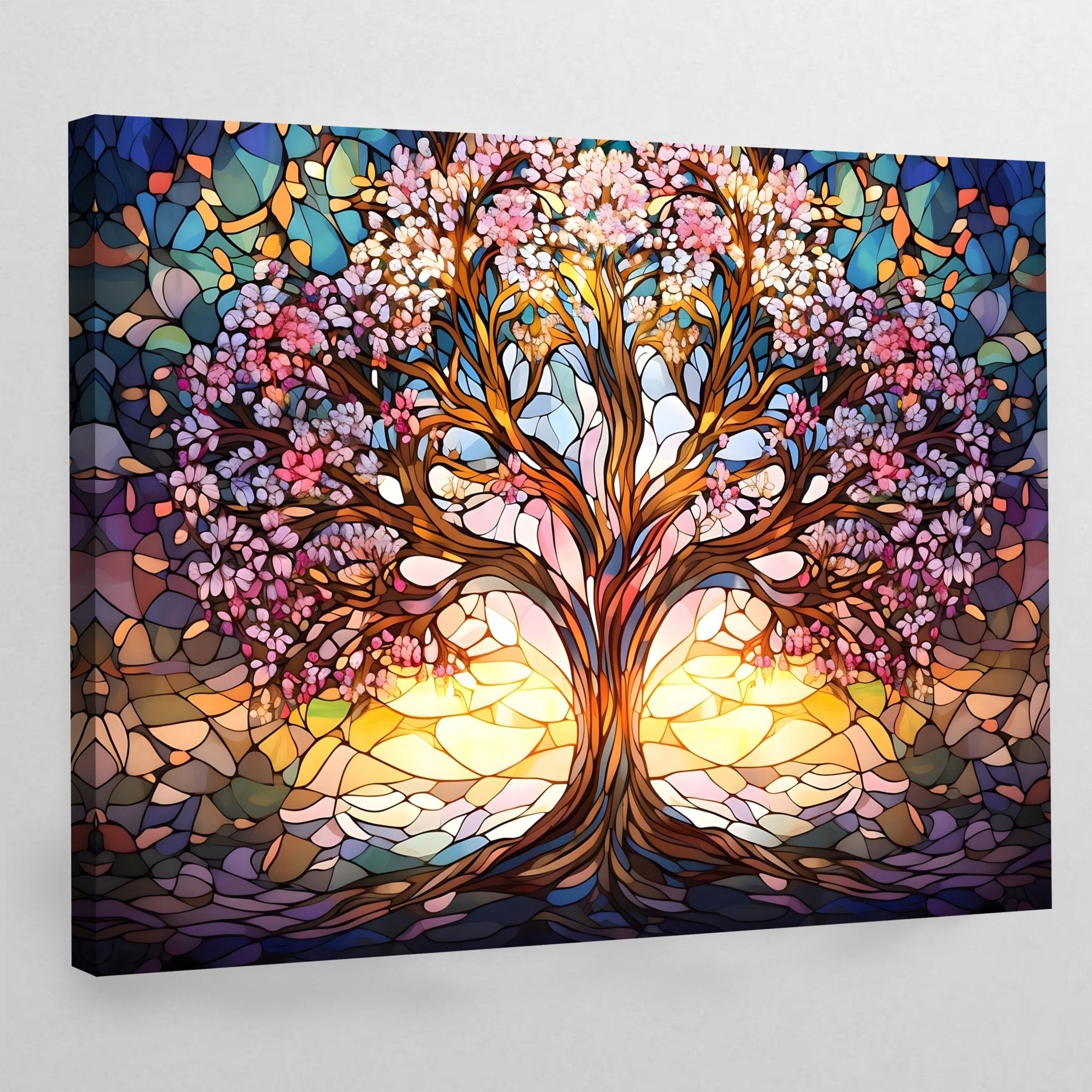 Tree Of Life Vibrant Wall Art - Luxury Art Canvas