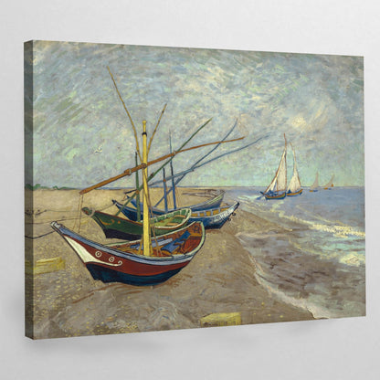 Van Gogh Fishing Boats Wall Art - Luxury Art Canvas