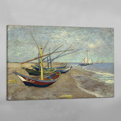 Van Gogh Fishing Boats Wall Art - Luxury Art Canvas