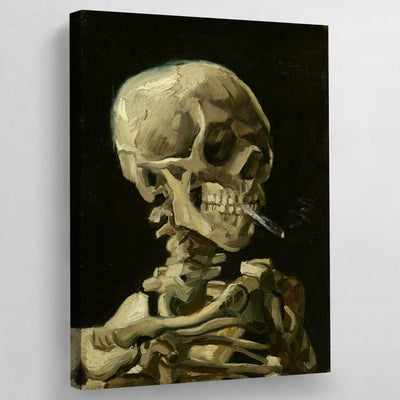 Van Gogh Skeleton Smoking Wall Art - Luxury Art Canvas