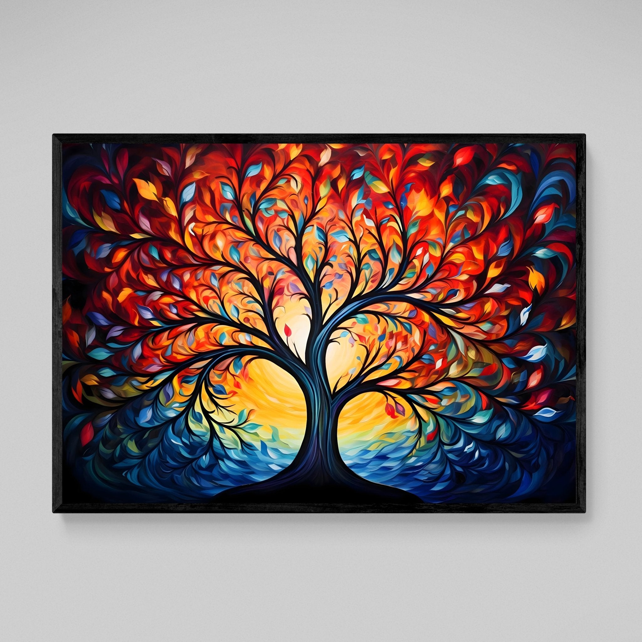 Vibrant Tree Of Life Wall Art - Luxury Art Canvas