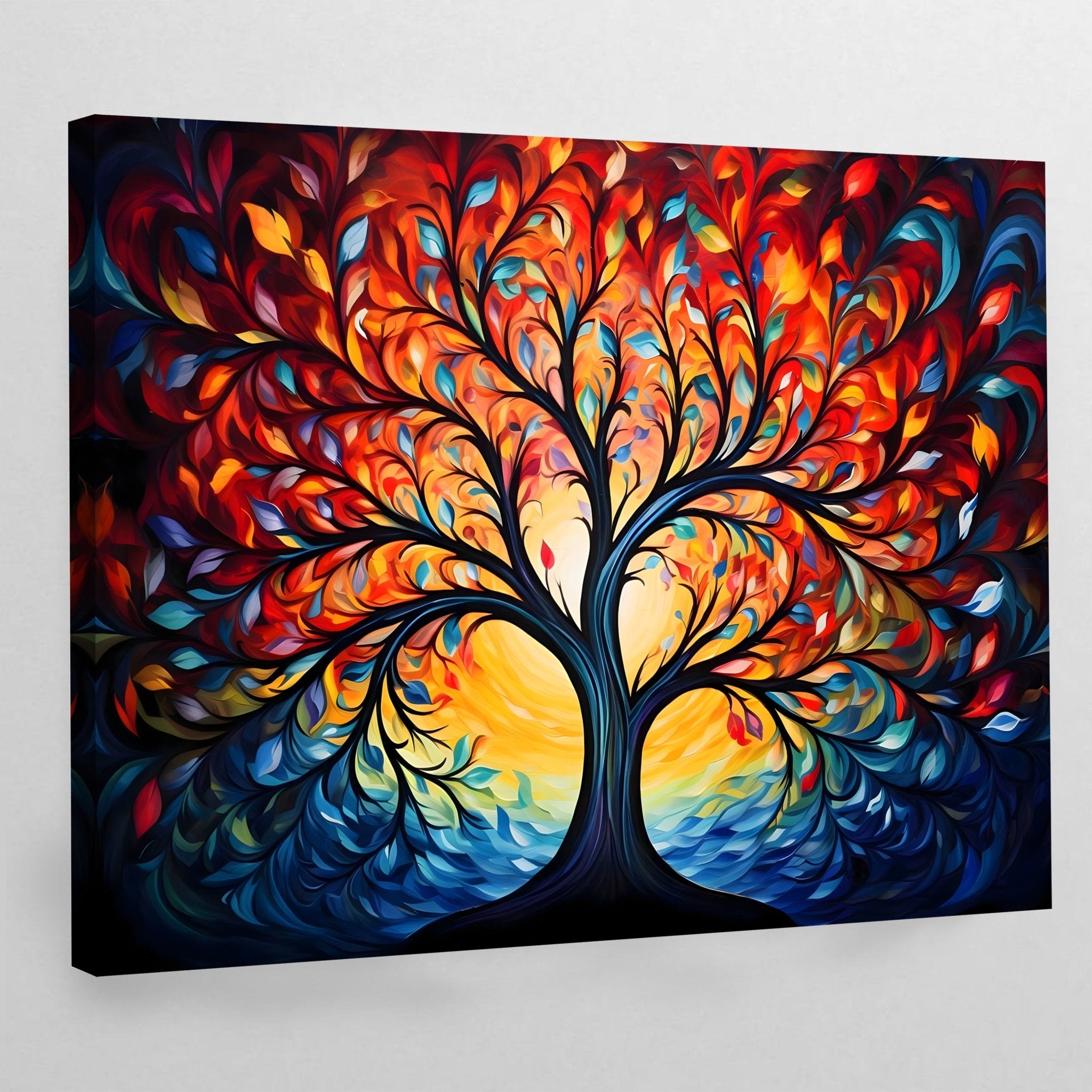 Vibrant Tree Of Life Wall Art - Luxury Art Canvas