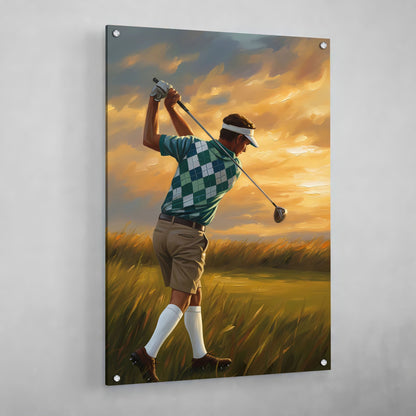 Vintage Golf Canvas Wall Art - Luxury Art Canvas