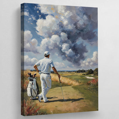 Vintage Golf Wall Art - Luxury Art Canvas