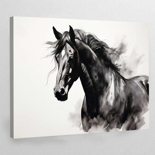 Vintage Horse Wall Art - Luxury Art Canvas