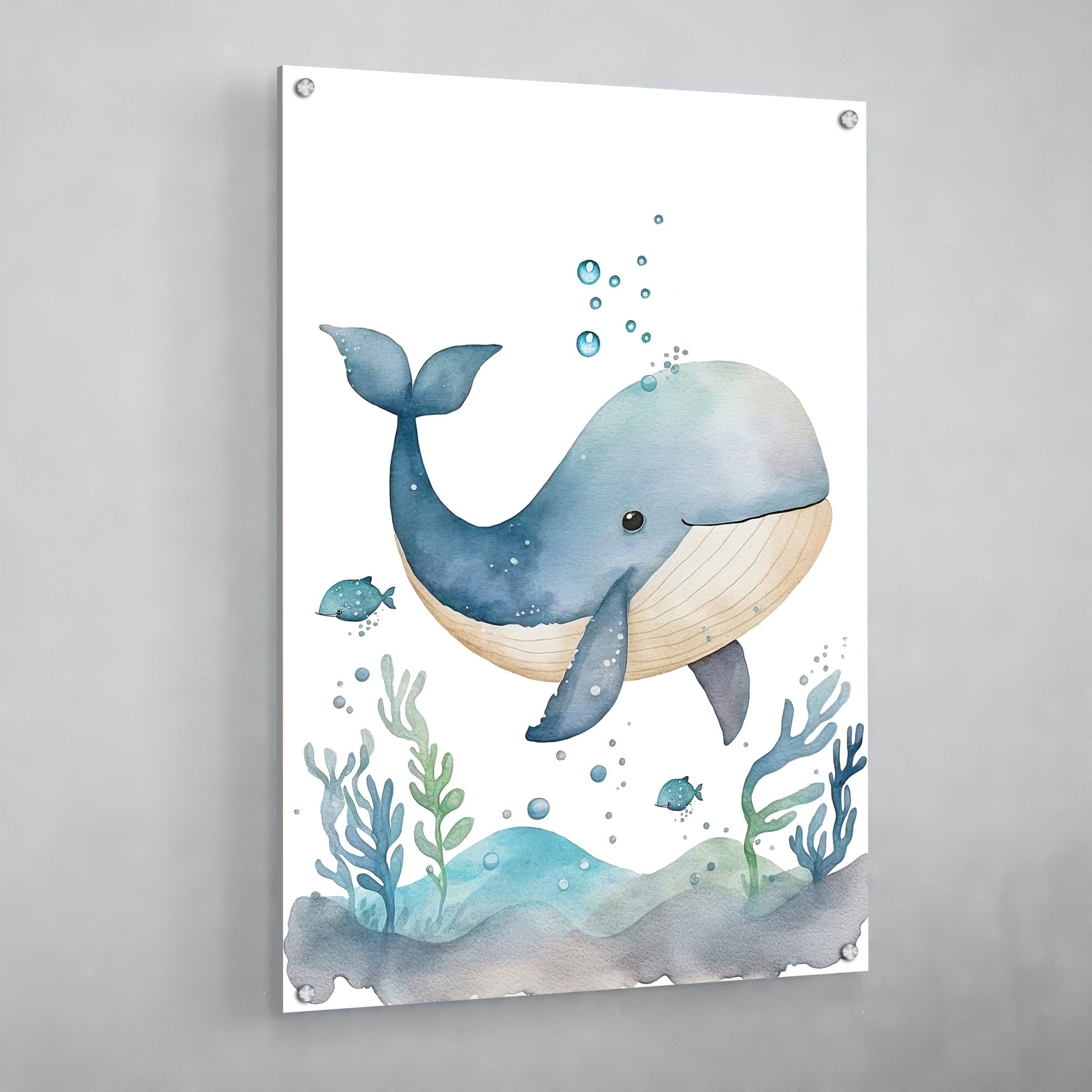 Whale Nursery Wall Art - Luxury Art Canvas