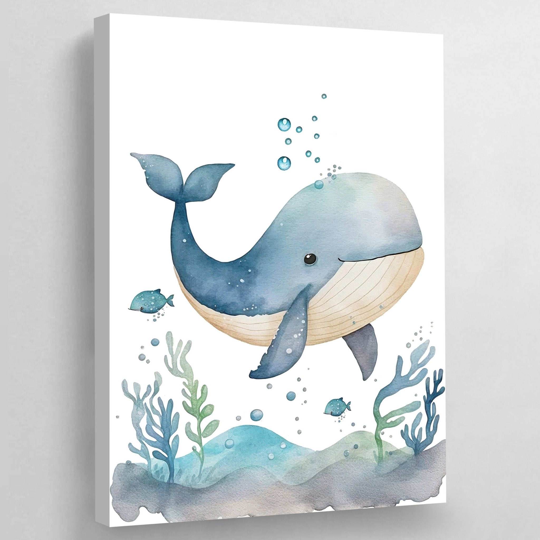 Whale Nursery Wall Art - Luxury Art Canvas