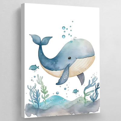 Whale Nursery Wall Art - Luxury Art Canvas