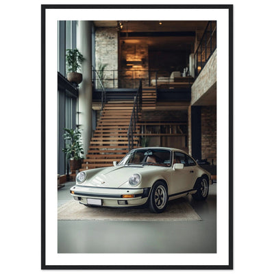 White Porsche 911 Photography Wall Art - Luxury Art Canvas