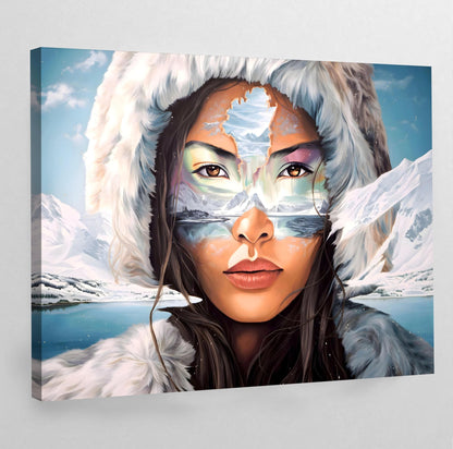 Woman Face Art Canvas - Luxury Art Canvas